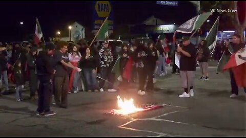 Criminal Aliens in California Now Burning U.S. Flag to Protest Deportations