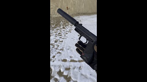 Suppressed Pistol Plinking At Range