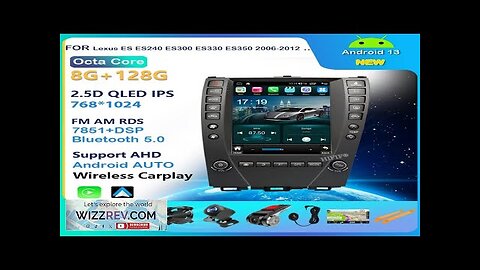 Android 13 For Lexus ES ES240 ES300 ES330 ES350 2006-2012 For Tesla Review