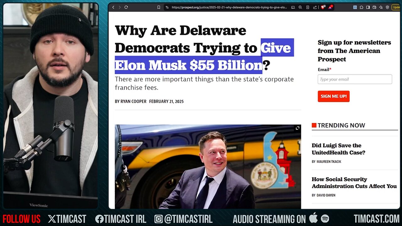 Democrats PANIC After Major Corporations DUMP Delaware After Judge BLOCKED Elon Pay, WALMART May DIP