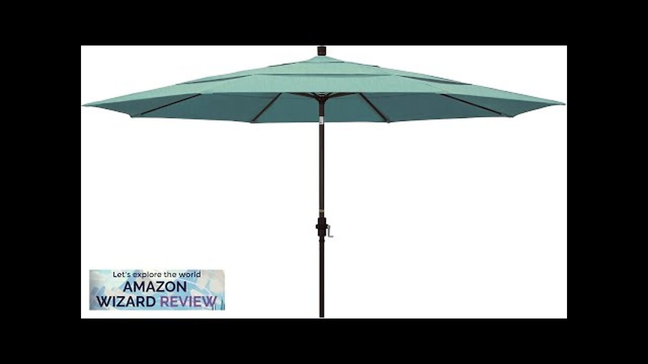 California Umbrella 11' Round Aluminum Market Umbrella Crank Lift Collar Tilt Bronze Review