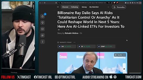 "Ray Dalio WARNS Tucker Carlson Of CIVIL WAR And Impending AI Take Over, THE TIME WARP Is COMING"