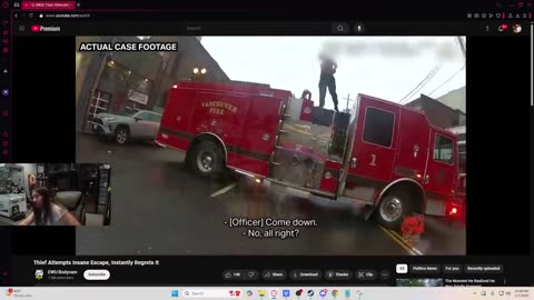 Man Poops Himself While Dangling Over A Firetruck