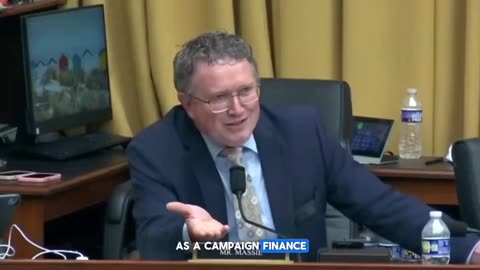 Thomas Massie - on the 17 million taxpayers dollars paid as hush money for sex charges.