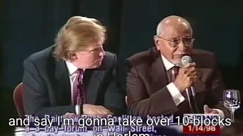 Percy Ellis Sutton and Donald Trump 1998