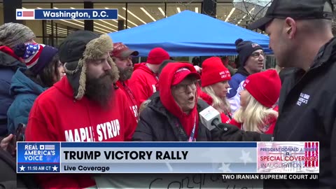 Ben Bergquam meets some Canadians at the Rally ready to be the 51st State!