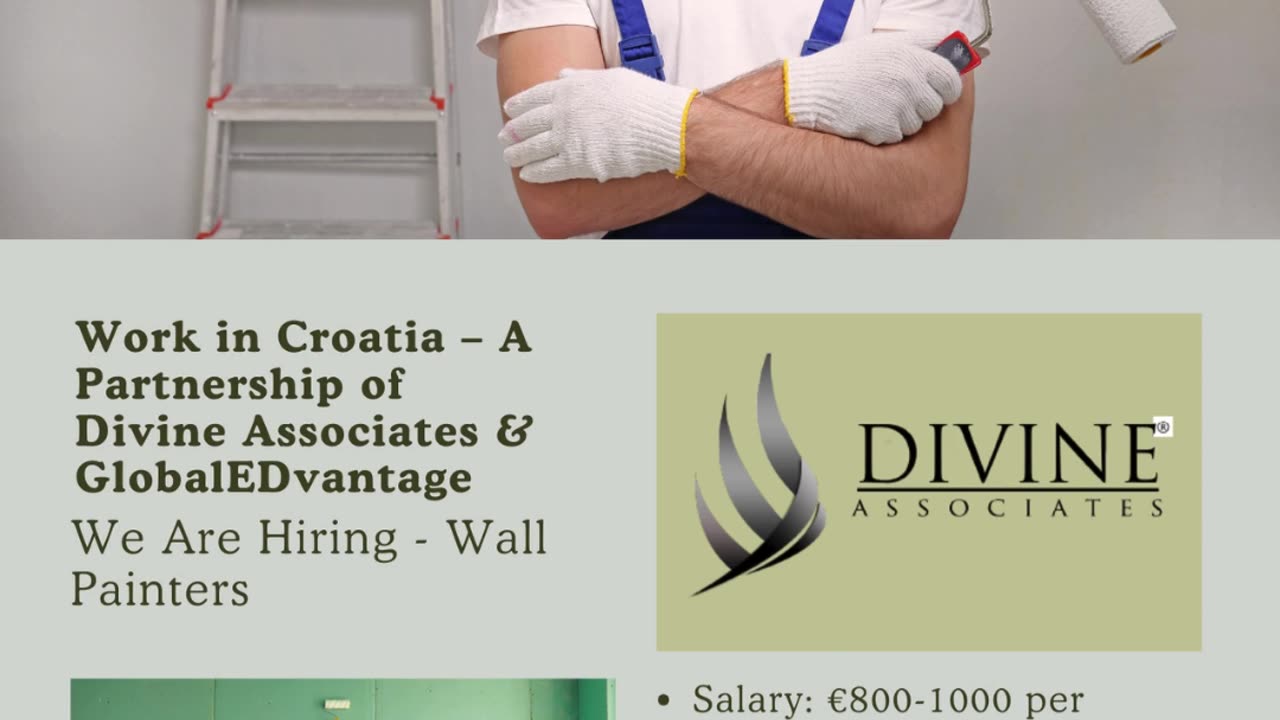 Wall Painters Needed in Croatia! ðŸ‡ðŸ‡· Apply Now with Divine Associates Ltd.