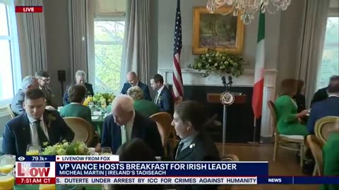 FULL: Irish leader has breakfast hosted by Vice President Vance || Vicktor Trumpo Jr.