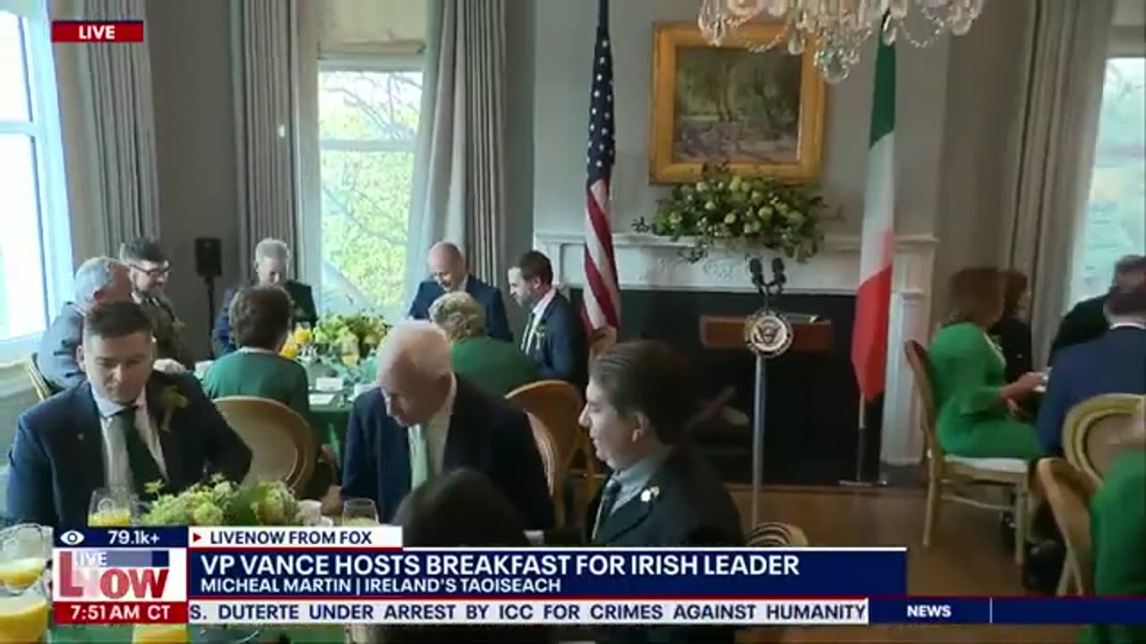 FULL: Irish leader has breakfast hosted by Vice President Vance || Vicktor Trumpo Jr.