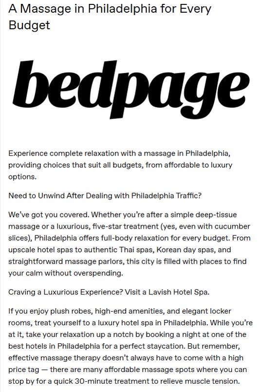 A Massage in Philadelphia for Every Budget