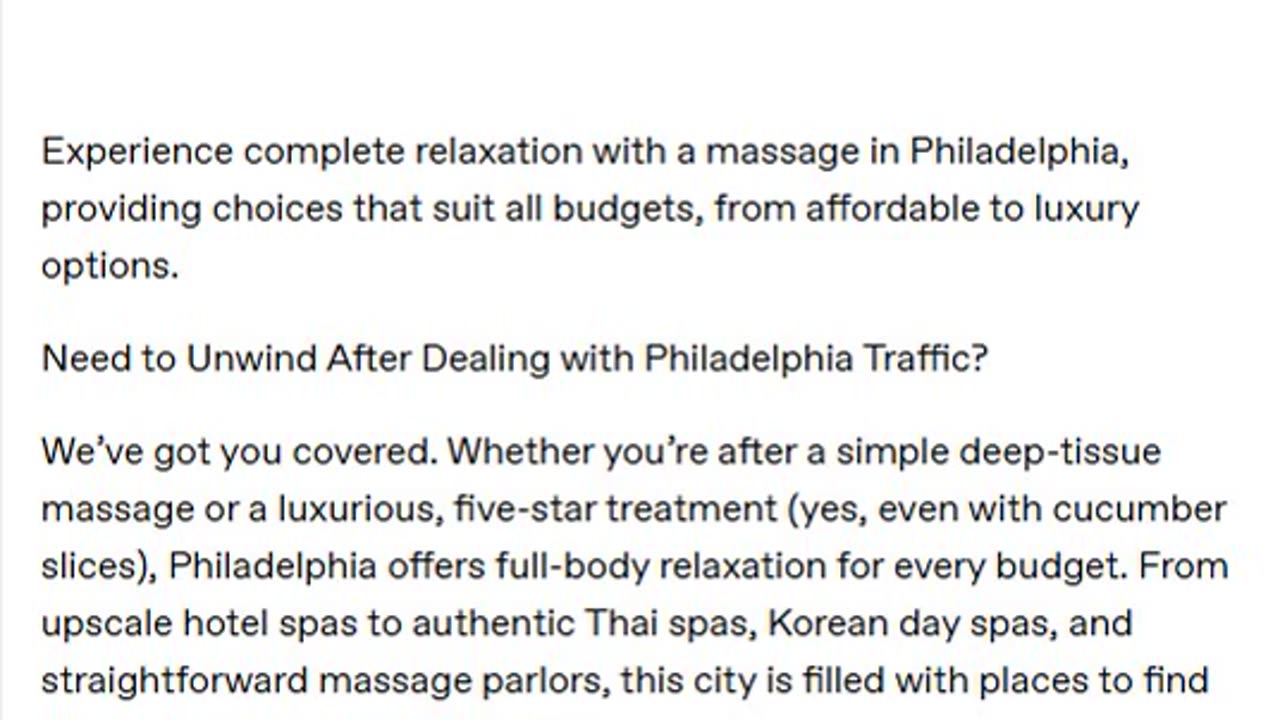 A Massage in Philadelphia for Every Budget