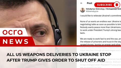 All US weapons deliveries to Ukraine stop after Trump gives order to shut off aid