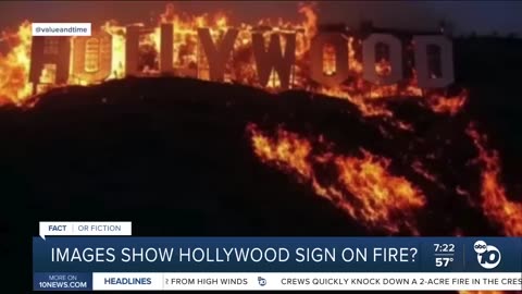 Fact or Fiction: Hollywood sign catches fire amid LA blazes?