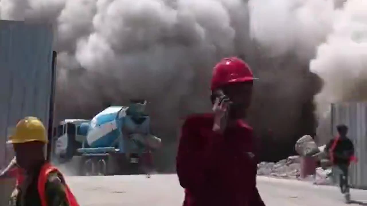 Building under construction collapses in Bangkok, Thailand