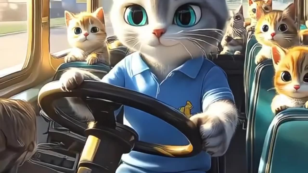 🐹The Kitten suddenly encountered a mutated school bus