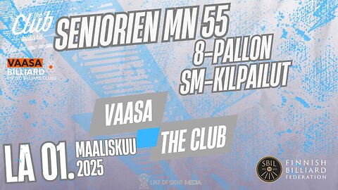 Table 8 LIVE !! Seniorien 8-pallon SM-kilpailut, MN55-sarja, Vaasa 01.03.2025