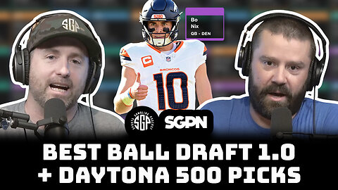 Epic Early Best Ball Draft + Daytona 500 Predictions!