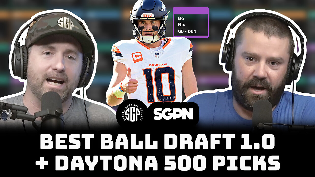 Epic Early Best Ball Draft + Daytona 500 Predictions!