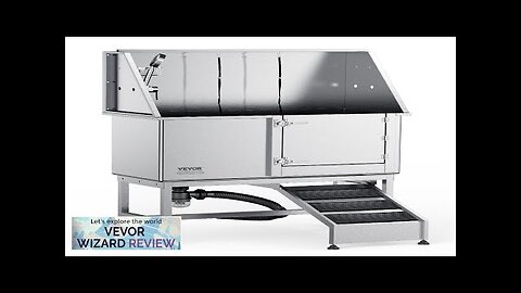 VEVOR 62" Pet Dog Bathing Station w/Ramp Professional Stainless Steel Dog Grooming Review