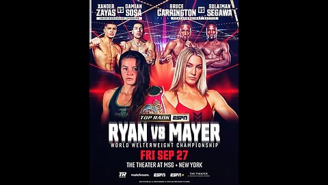 Mikaela Mayer vs Sandy Ryan + Sep 27 2024 The Theater at MSG, NY