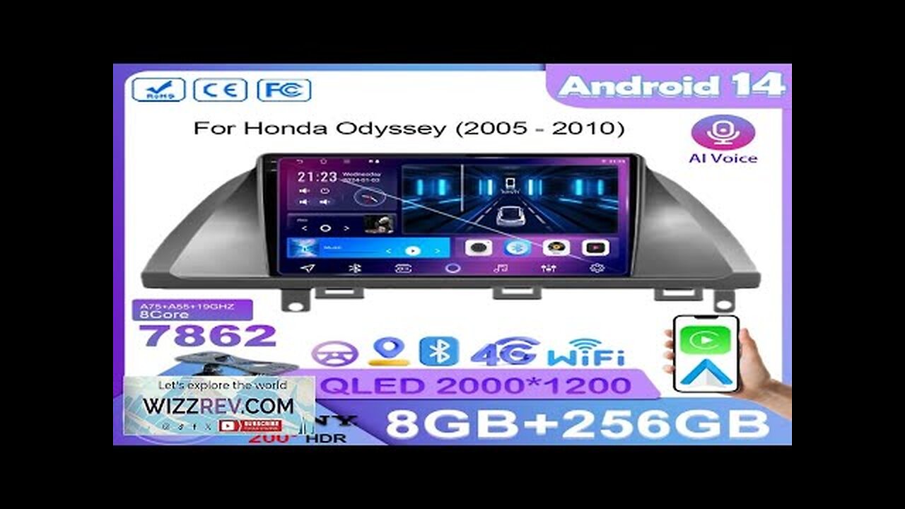 Android 14 For Honda Odyssey 2005 2010 Car Radio Multimedia Player Review