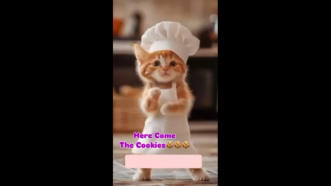 HERE COME THE COOKIES🍪 #ytshorts #cute #kidsvideo #kids #shortfeed #shorts #cat #catdance