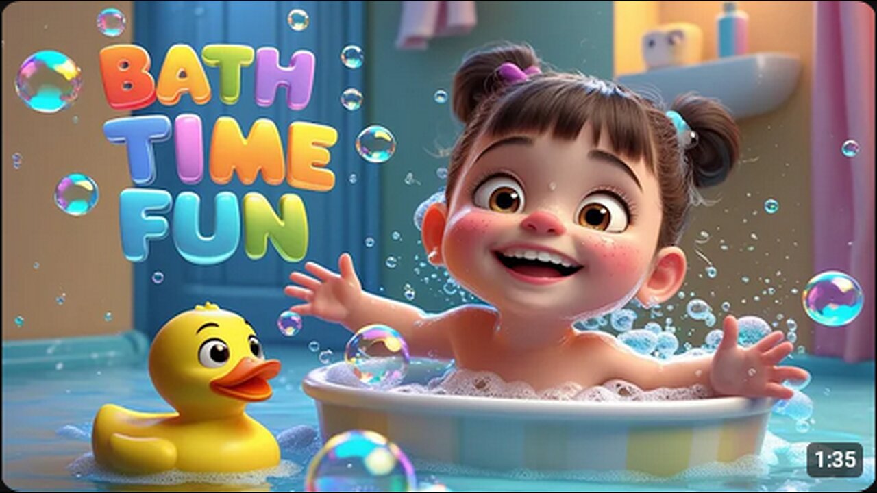 Bath Time Fun _ Fun Kids Song _ Toddler Sing-Along & Bath Time Routine