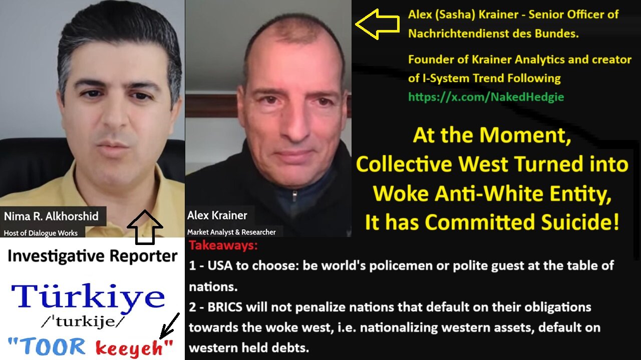 Krainer Swiss Intel: Collective West Turned into Woke Anti-White Entity, It has Committed Suicide!