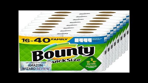 Bounty Quick-Size Paper Towels White 16 Family Rolls = 40 Regular Rolls Review