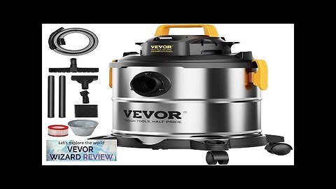 VEVOR Stainless Steel Wet Dry Shop Vacuum 5.5 Gallon 6.5 Peak HP Review