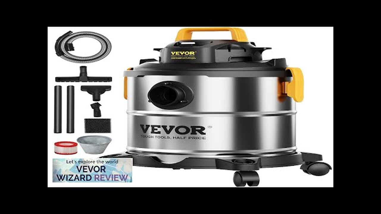 VEVOR Stainless Steel Wet Dry Shop Vacuum 5.5 Gallon 6.5 Peak HP Review