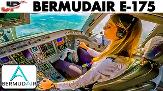 Bermuda to Orlando in cockpit of BermudAir Embraer 175