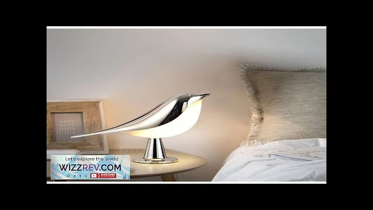 LED Bedside Lamp Creative Touch Switch 3 Light Colors Adjustable Wooden Bird Review