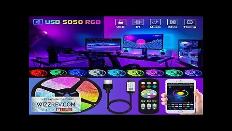 USB 1-30M Led Strip Lights RGB 5050 Bluetooth APP Control Luces Led Review