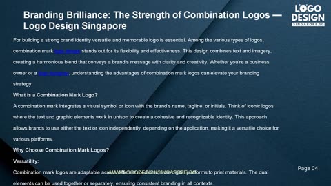 Branding Brilliance: The Strength of Combination Logos — Logo Design Singapore