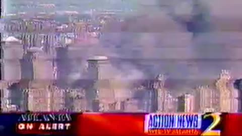 911 WTC 7 - South Face Damage Closeup (Action News 2 Tape)