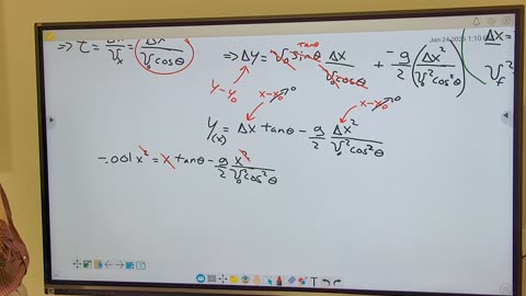 Dynamics - Acceleration and y-position as a function of x-position