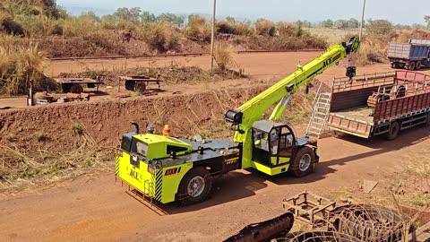 Mining equipment scrap yard