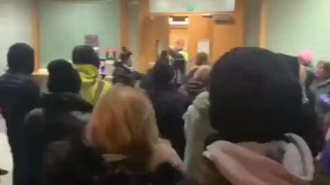 Irish women invaded a garda station to protest a migrant plantation being placed