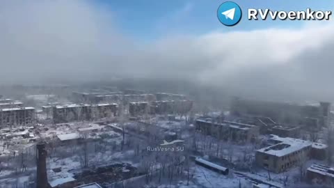 Impressive Footage of a Military Drone Flying Over Dzerzhinsk (Toretsk)