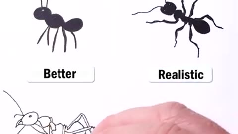 How to Draw - Easy Ant Art & 3D Hair Drawing Realistic Trick