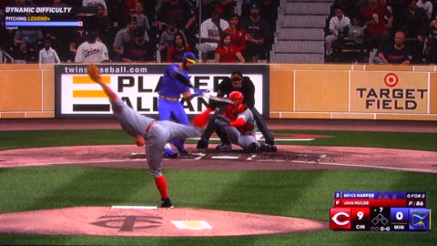 MLB The Show: Cincinnati Reds vs Minnesota Twins (S9 G105 No Hitter)