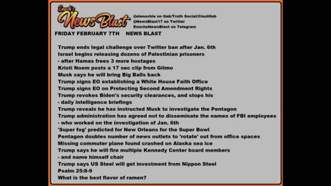 Friday, February 7, 2025 News Blast