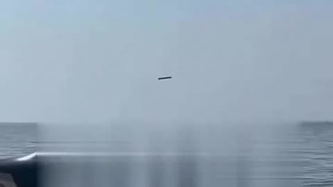 Fishermen caught 2 missiles passing near them in the Caspian Sea