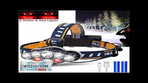 Powerful Headlamp 8 LED Headlight 8 Modes Waterproof LED Head Lamp Head Review