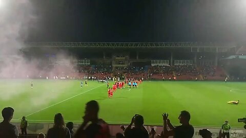 Ararat Armenia fans celebrating with the players