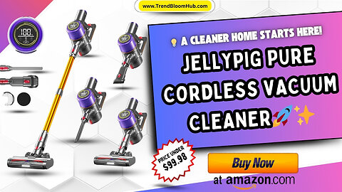 Meet the JELLYPIG Pure 01 Cordless Vacuum Cleaner, your new favorite cleaning companion!