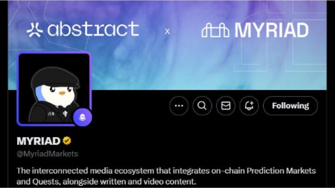 🔈 Myriad Markets Airdrop — Tham gia miễn phí vào dự án trên Abstract