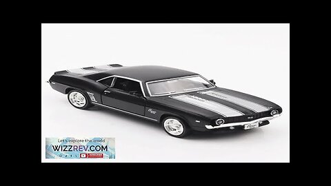 1:36 Chevrolet USA 1969 Camaro SS Vintage Matte Black Diecast Metal Car Review