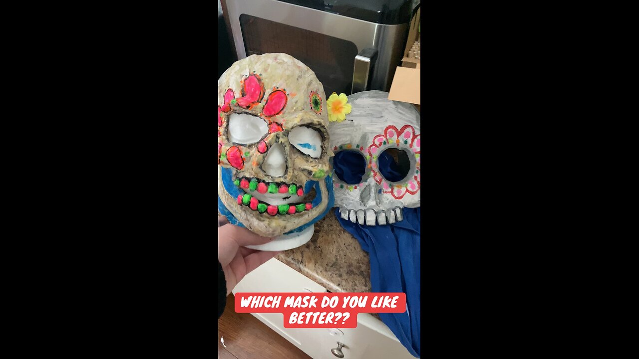 WHICH SKULL MASK do you like Better?? #skull #candyskull #paint #latex #mask